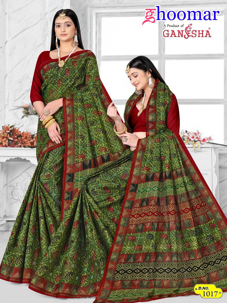 Ganesha Vol 1 By Ghoomar Daily Wear Cotton Sarees Wholesale Market In Surat